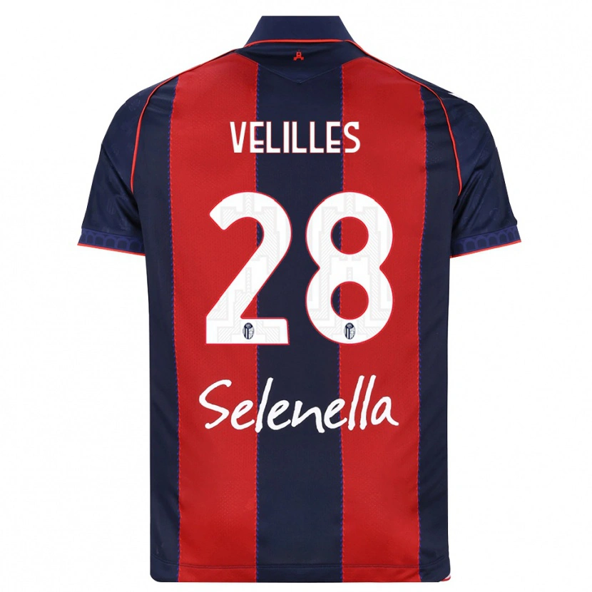 DanxenレディースAarón Velilles#28ロイヤルブルー レッド ホワイトホームシャツ2026/27ジャージーユニフォーム