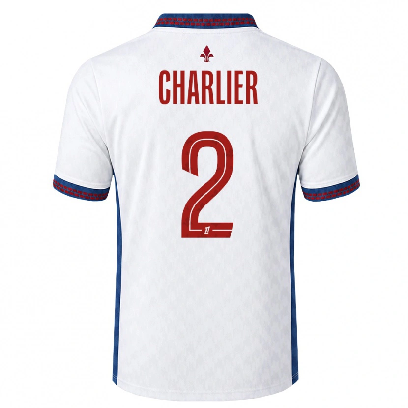 DanxenレディースAmaury Charlier#2赤 白 青アウェイシャツ2026/27ジャージーユニフォーム