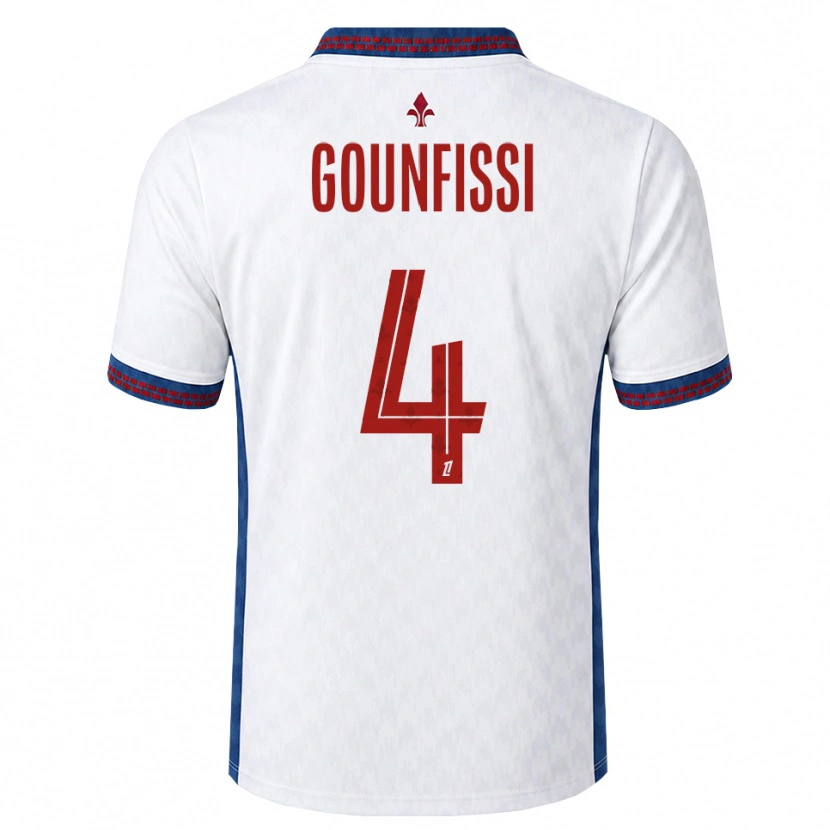 DanxenレディースMouad Gounfissi#4赤 白 青アウェイシャツ2026/27ジャージーユニフォーム