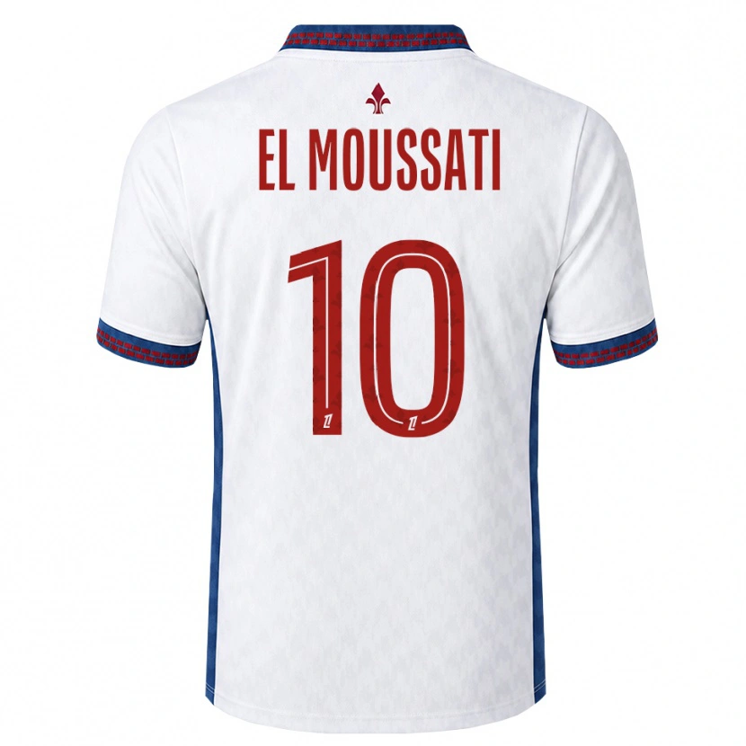 DanxenレディースRedouane El Moussati#10赤 白 青アウェイシャツ2026/27ジャージーユニフォーム