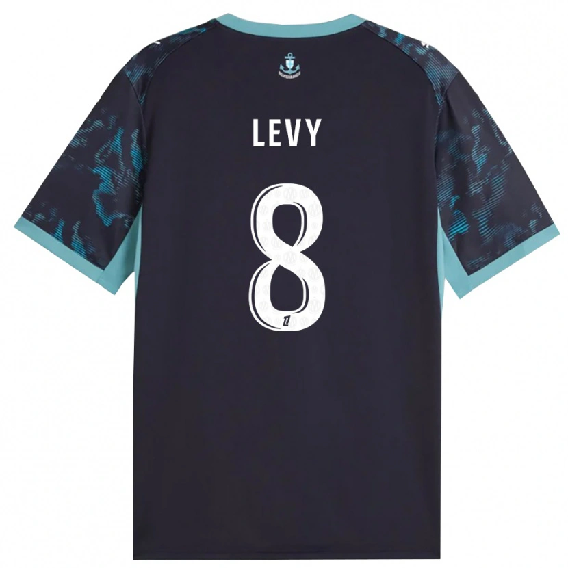 DanxenレディースBradley Levy#8ペールターコイズ 白 黒アウェイシャツ2026/27ジャージーユニフォーム