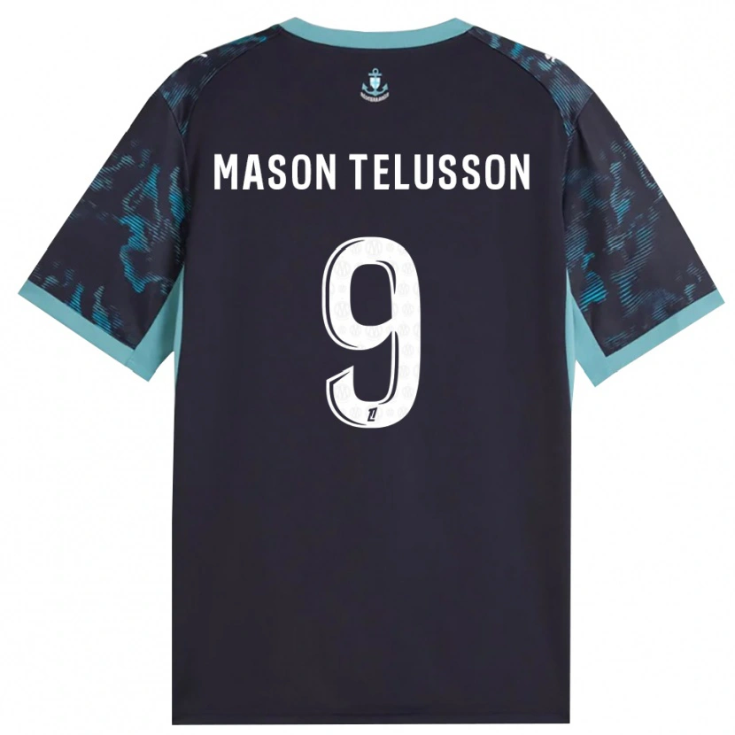 DanxenレディースJah-Mason Telusson#9ペールターコイズ 白 黒アウェイシャツ2026/27ジャージーユニフォーム