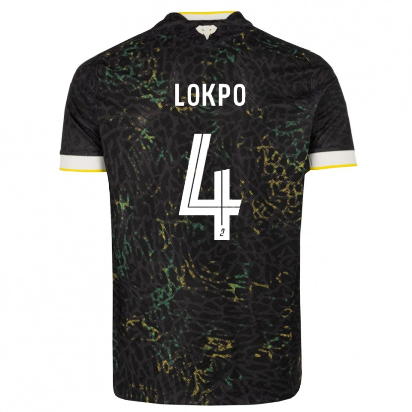 DanxenレディースRomaric Lokpo#4黒白黄アウェイシャツ2026/27ジャージーユニフォーム