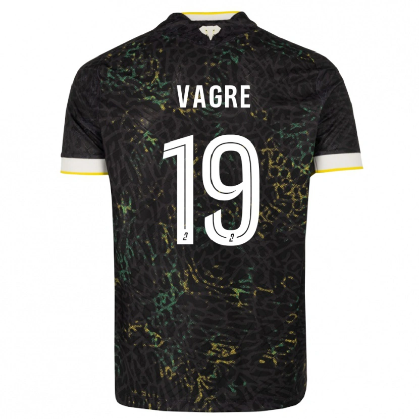 DanxenレディースNaomie Vagre#19黒白黄アウェイシャツ2026/27ジャージーユニフォーム