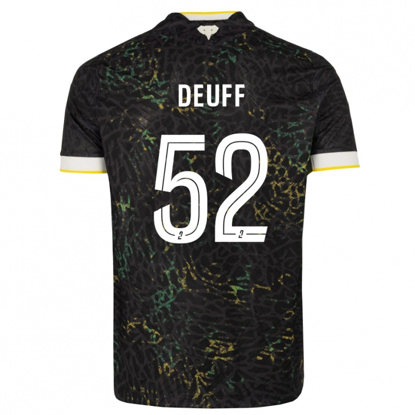 DanxenレディースBahmed Deuff#52黒白黄アウェイシャツ2026/27ジャージーユニフォーム