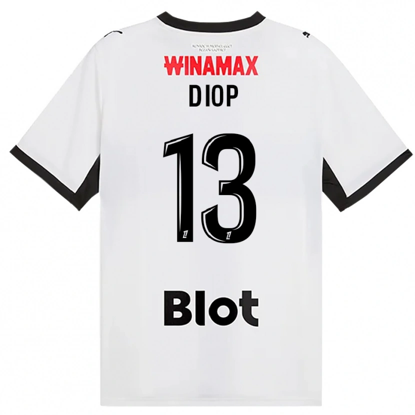 DanxenレディースNoham Diop#13黒白赤アウェイシャツ2026/27ジャージーユニフォーム