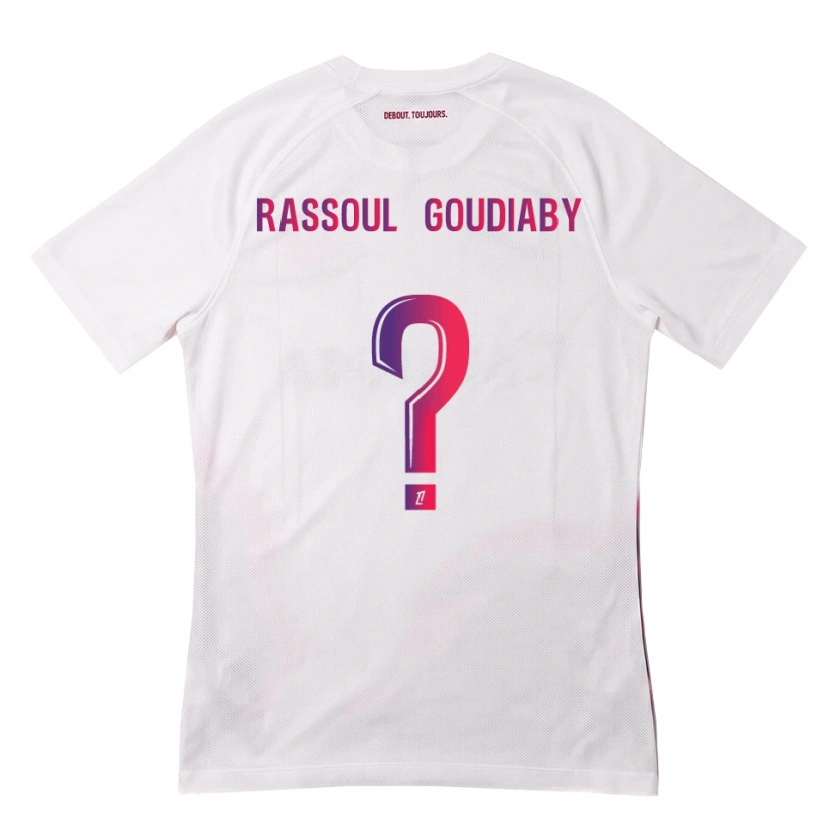DanxenレディースKhadim Rassoul Goudiaby#0白 ピンク 紫アウェイシャツ2026/27ジャージーユニフォーム