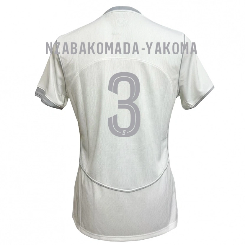 DanxenレディースRaphaël Nzabakomada-Yakoma#3白 グレーアウェイシャツ2026/27ジャージーユニフォーム