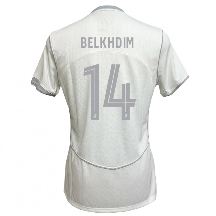DanxenレディースYassin Belkhdim#14白 グレーアウェイシャツ2026/27ジャージーユニフォーム