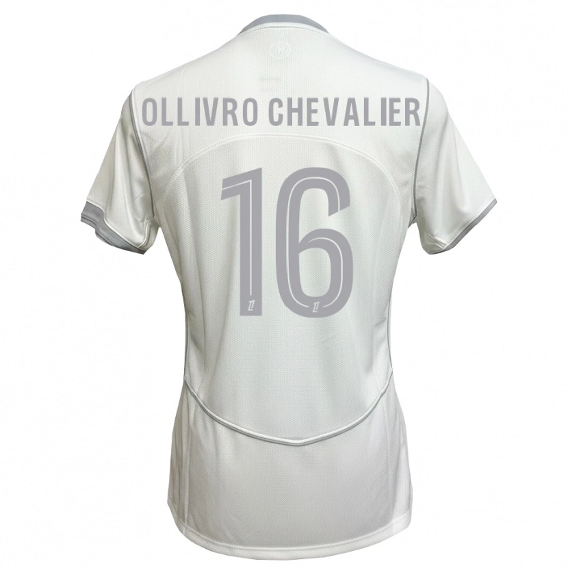 DanxenレディースSacha Ollivro Chevalier#16白 グレーアウェイシャツ2026/27ジャージーユニフォーム