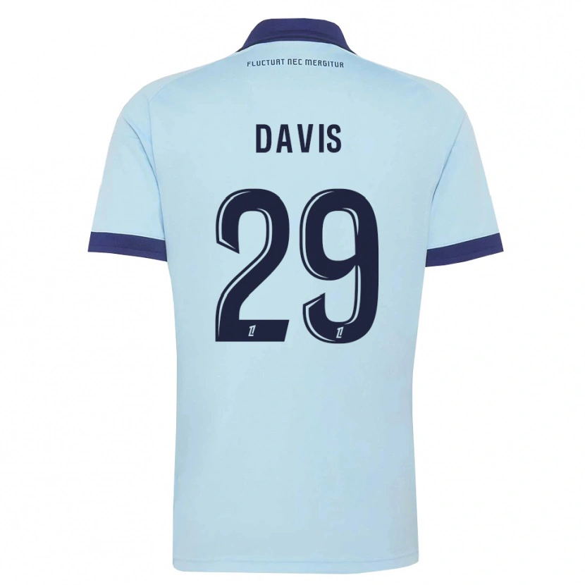 Danxenレディースデジャ・ニコール・デイヴィス#29コーンフラワーブルー 黒アウェイシャツ2026/27ジャージーユニフォーム