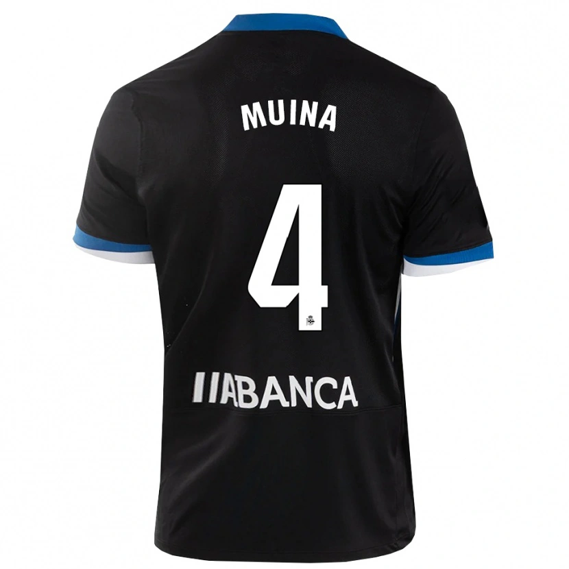 DanxenレディースHenar Muiña#4黒 青 白アウェイシャツ2026/27ジャージーユニフォーム