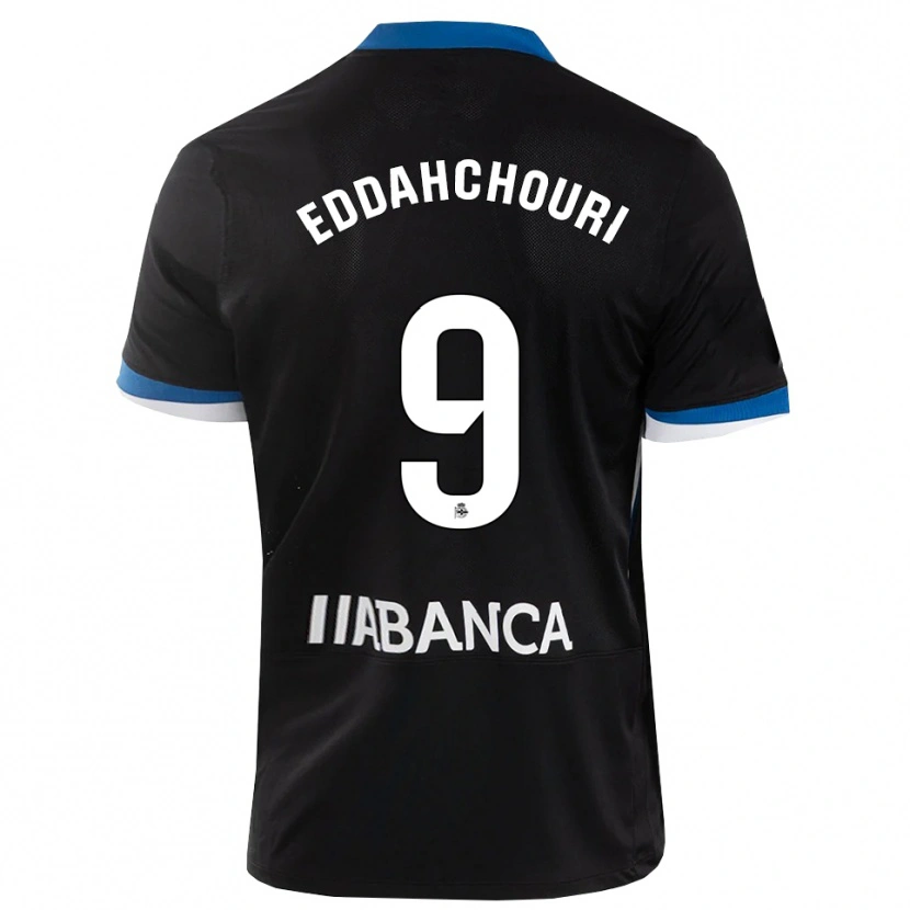 DanxenレディースZakaria Eddahchouri#9黒 青 白アウェイシャツ2026/27ジャージーユニフォーム
