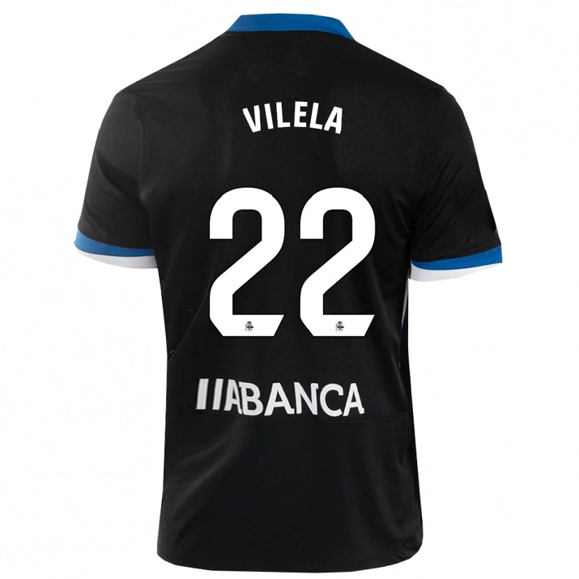 DanxenレディースRubén Vilela#22黒 青 白アウェイシャツ2026/27ジャージーユニフォーム
