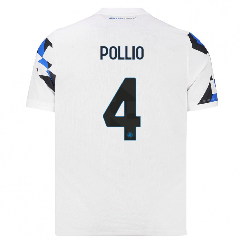 DanxenレディースDaniele Pollio#4ホワイト レッドブルーアウェイシャツ2026/27ジャージーユニフォーム