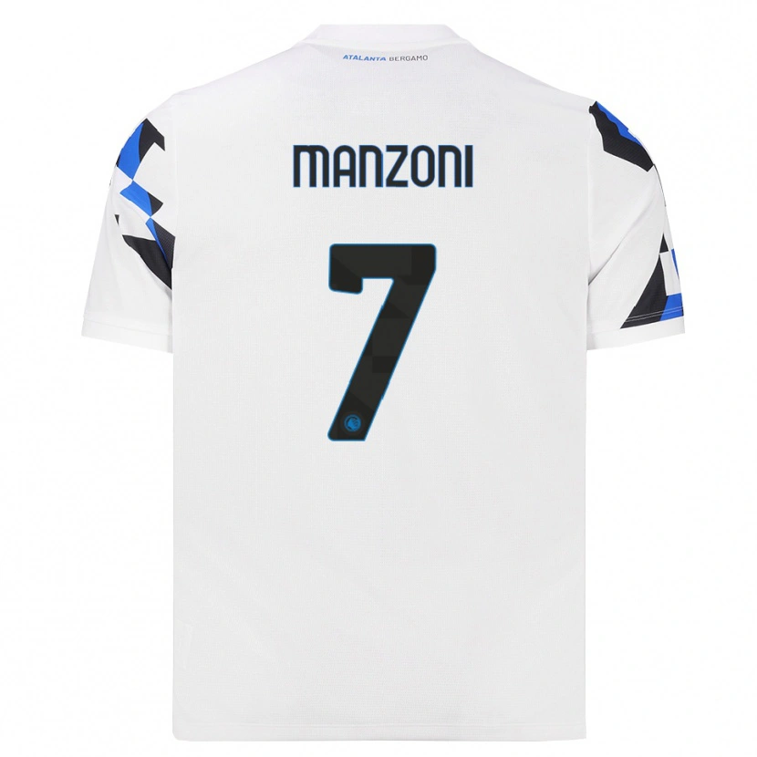 Danxenレディースアルベルト・マンゾーニ#7ホワイト レッドブルーアウェイシャツ2026/27ジャージーユニフォーム