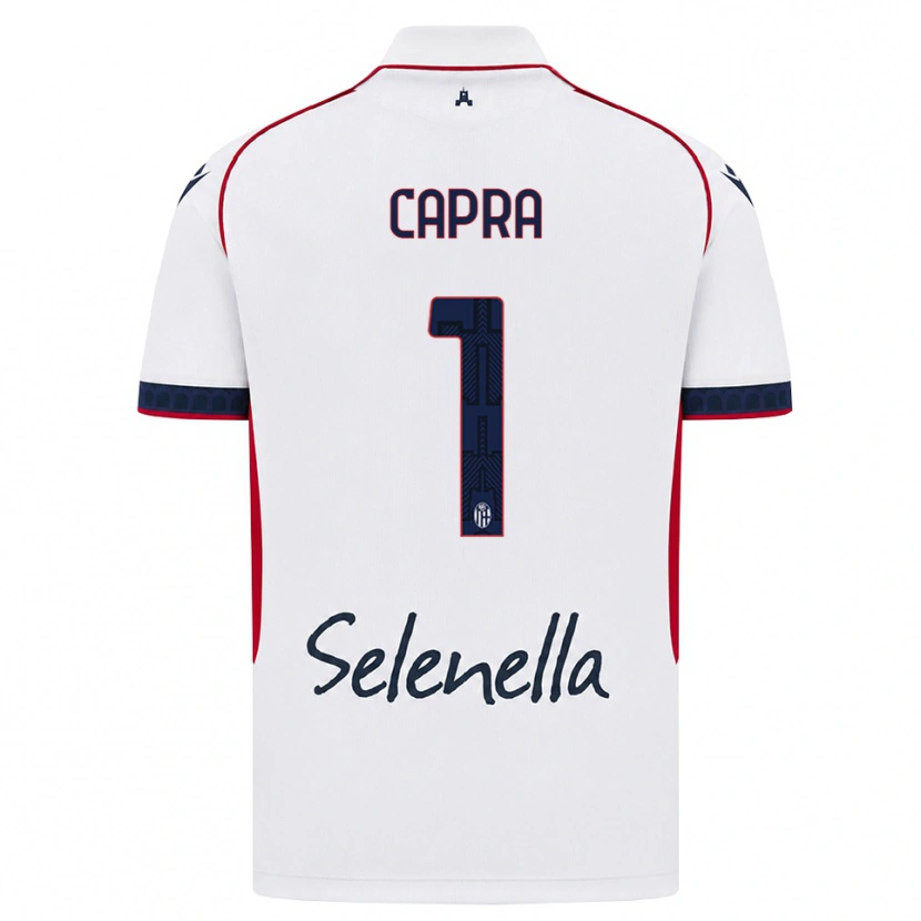 DanxenレディースDaniel Capra#1ホワイト レッド ロイヤルブルーアウェイシャツ2026/27ジャージーユニフォーム