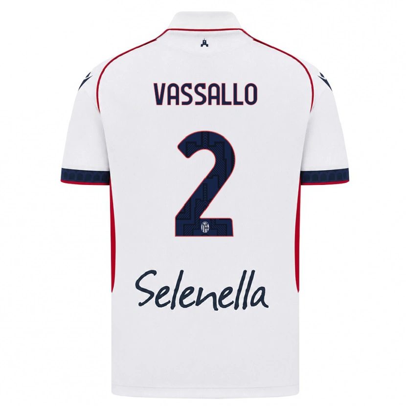 DanxenレディースGiacomo Vassallo#2ホワイト レッド ロイヤルブルーアウェイシャツ2026/27ジャージーユニフォーム