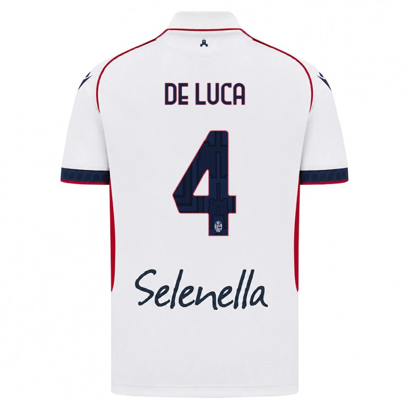 DanxenレディースAlessandro De Luca#4ホワイト レッド ロイヤルブルーアウェイシャツ2026/27ジャージーユニフォーム