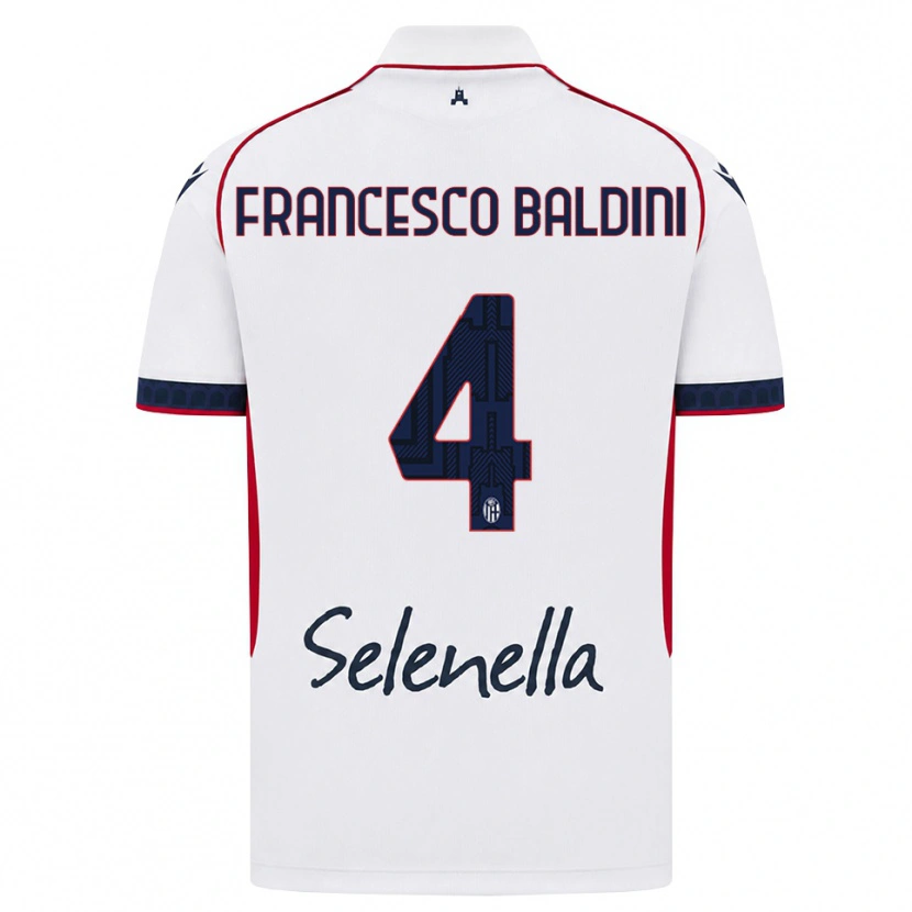 DanxenレディースGiovanni Francesco Baldini#4ホワイト レッド ロイヤルブルーアウェイシャツ2026/27ジャージーユニフォーム