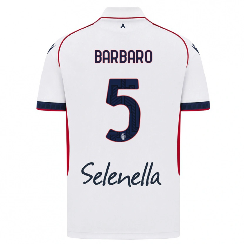 DanxenレディースElia Barbaro#5ホワイト レッド ロイヤルブルーアウェイシャツ2026/27ジャージーユニフォーム