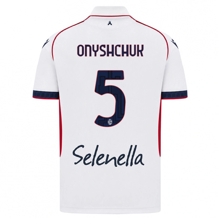 DanxenレディースZakhar Onyshchuk#5ホワイト レッド ロイヤルブルーアウェイシャツ2026/27ジャージーユニフォーム