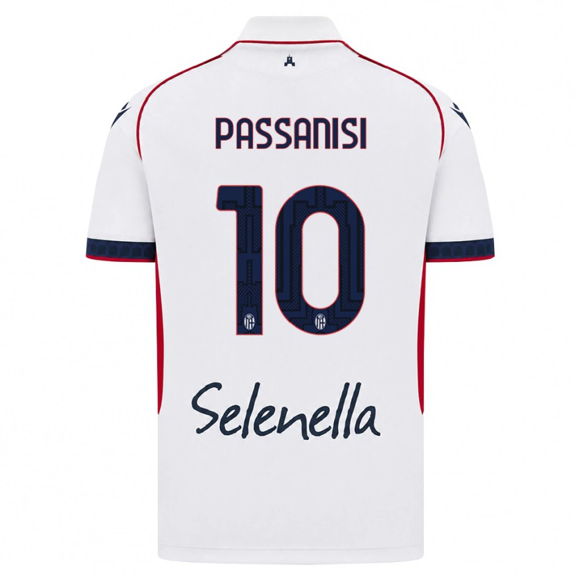 DanxenレディースFernando Passanisi#10ホワイト レッド ロイヤルブルーアウェイシャツ2026/27ジャージーユニフォーム