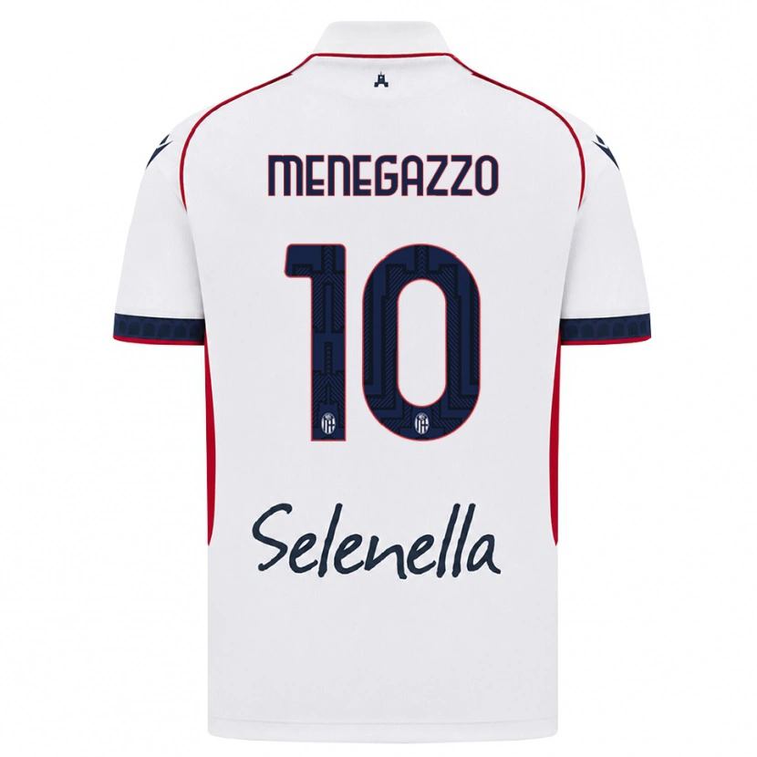 Danxenレディースロレンゾ・メネガッゾ#10ホワイト レッド ロイヤルブルーアウェイシャツ2026/27ジャージーユニフォーム