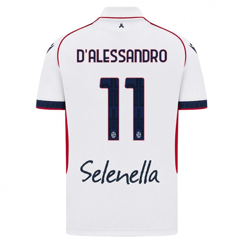 Danxenレディースジュリアーノ・ダレッサンドロ#11ホワイト レッド ロイヤルブルーアウェイシャツ2026/27ジャージーユニフォーム