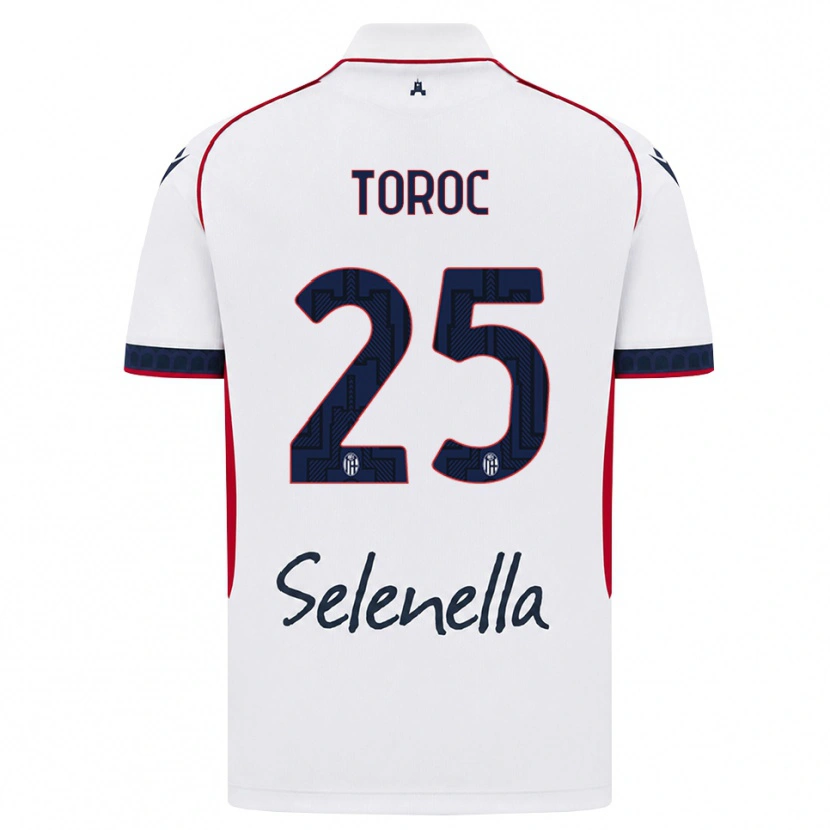 DanxenレディースAndrei Toroc#25ホワイト レッド ロイヤルブルーアウェイシャツ2026/27ジャージーユニフォーム