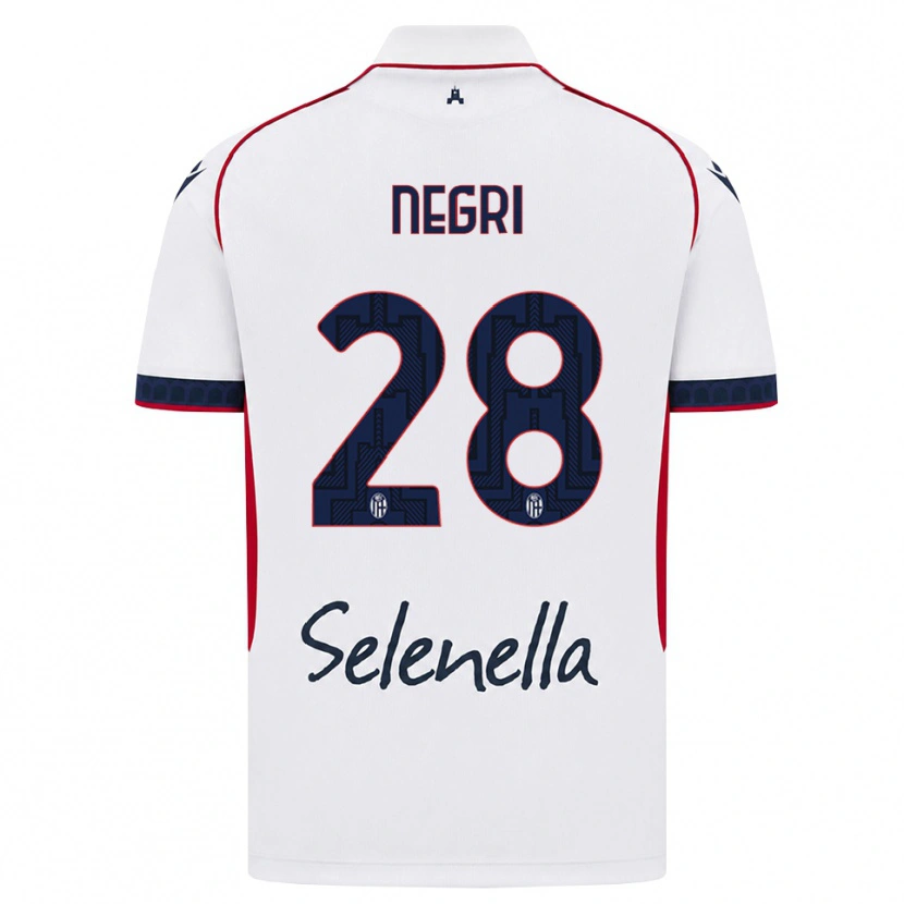 DanxenレディースSimone Negri#28ホワイト レッド ロイヤルブルーアウェイシャツ2026/27ジャージーユニフォーム