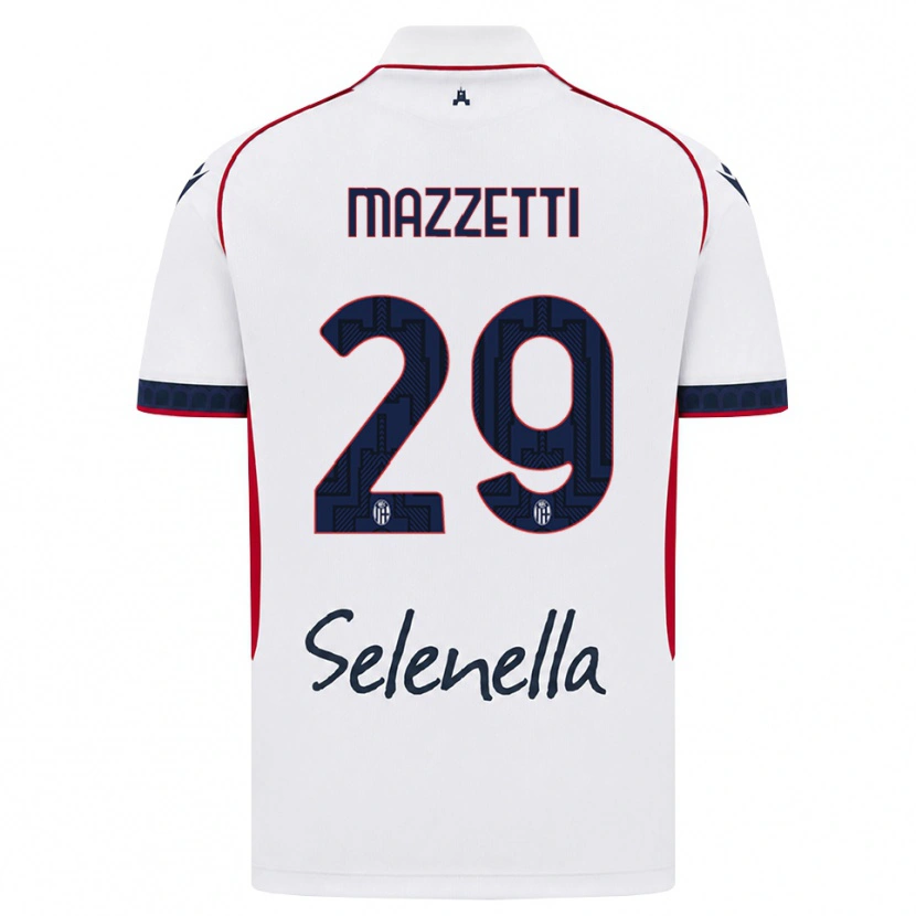 DanxenレディースGabriele Mazzetti#29ホワイト レッド ロイヤルブルーアウェイシャツ2026/27ジャージーユニフォーム