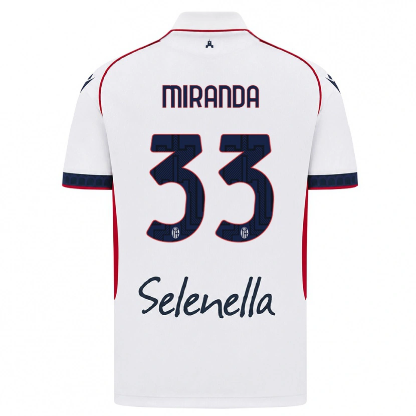 Danxenレディースフアン・ミランダ・ゴンサレス#33ホワイト レッド ロイヤルブルーアウェイシャツ2026/27ジャージーユニフォーム