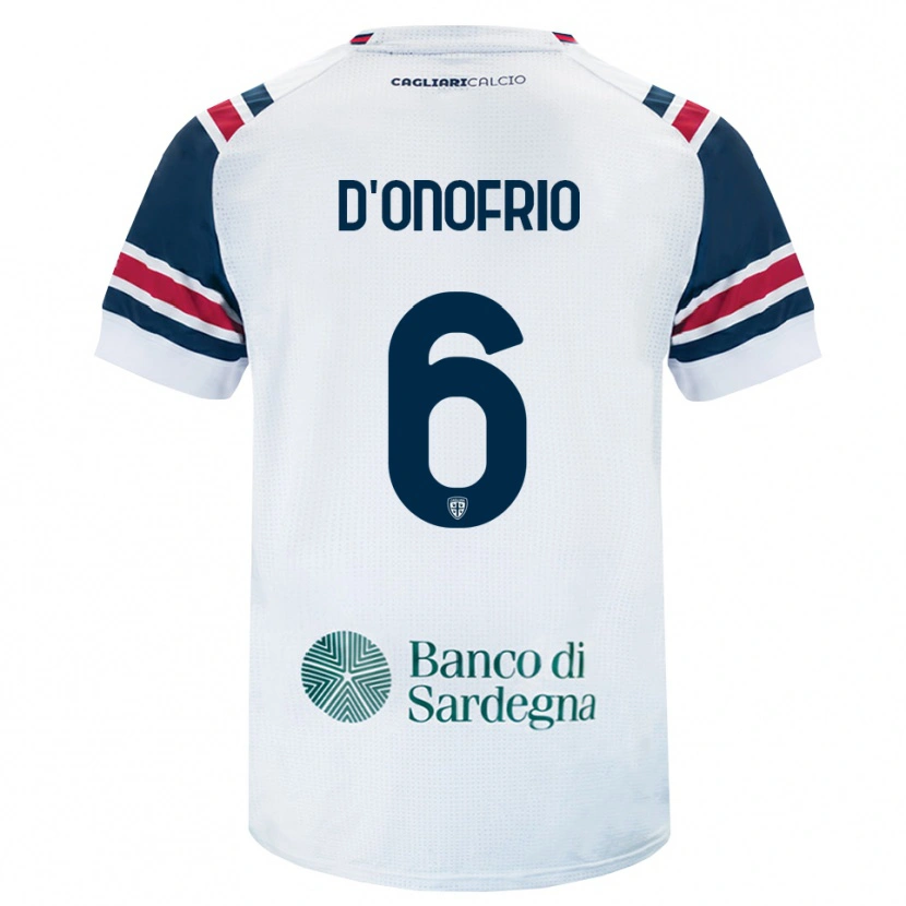 DanxenレディースVincenzo D'onofrio#6ホワイト レッド グリーンアウェイシャツ2026/27ジャージーユニフォーム