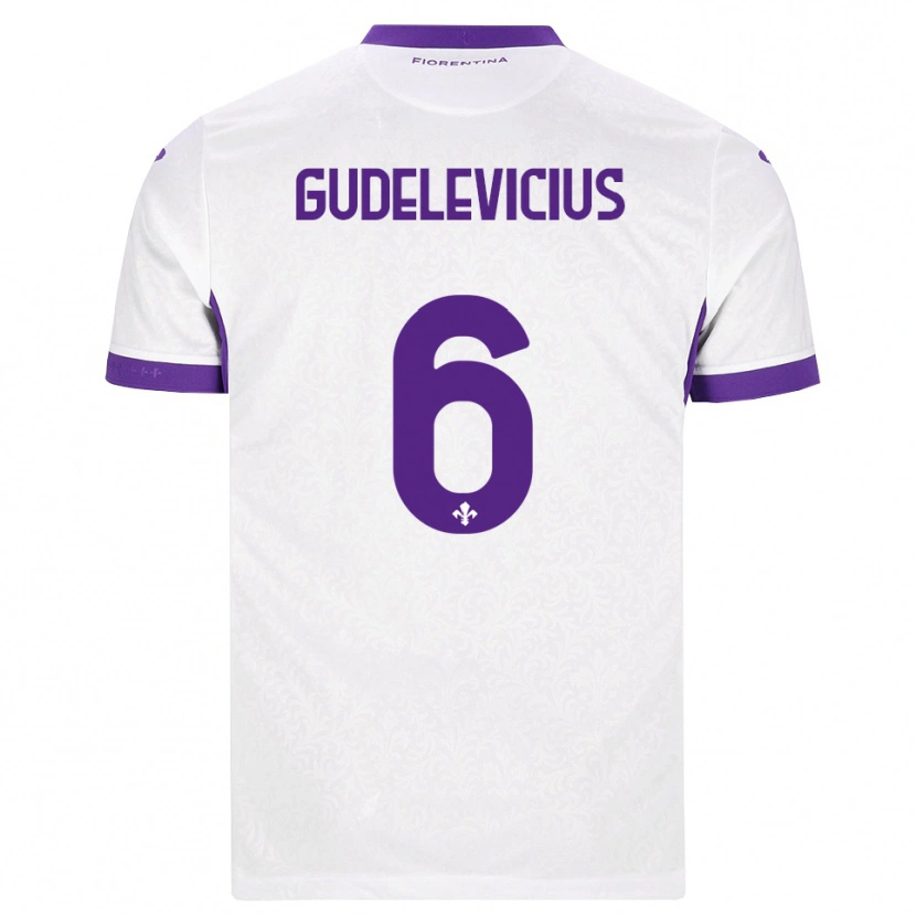 DanxenレディースErnestas Gudelevicius#6ホワイト パープルアウェイシャツ2026/27ジャージーユニフォーム