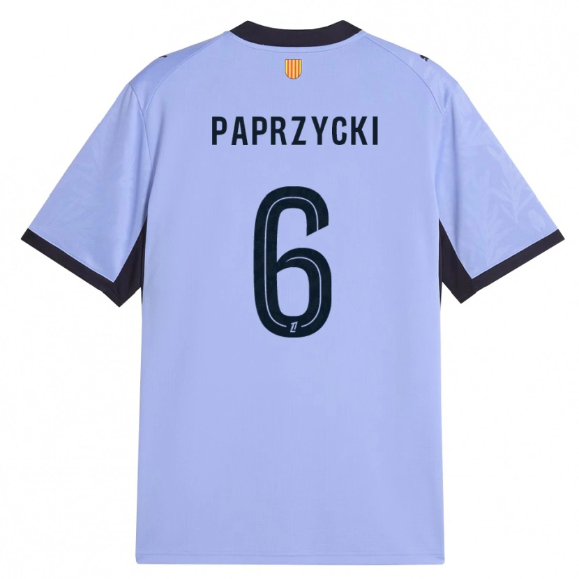 DanxenレディースAurore Paprzycki#6ラベンダー 黒サードユニフォームシャツ2026/27ジャージーユニフォーム