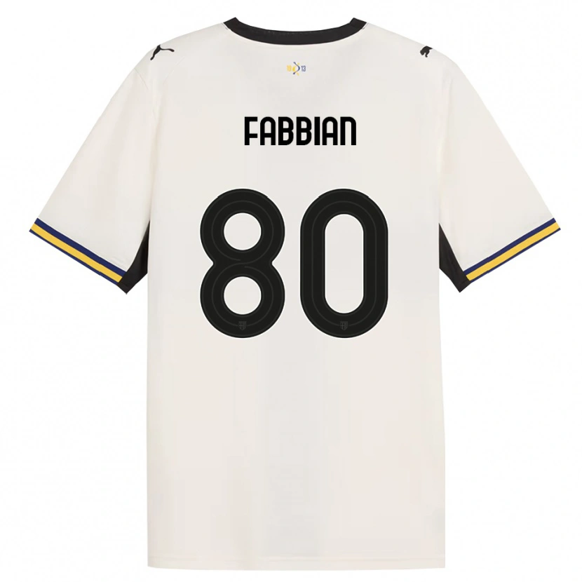 Danxenキッズジョヴァンニ・ファビアン#80オフホワイト ブラック イエローホームシャツ2026/27ジャージーユニフォーム