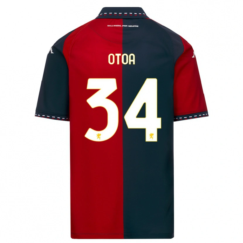 DanxenキッズSebastian Otoa#34レッド ブラック ホワイトホームシャツ2026/27ジャージーユニフォーム