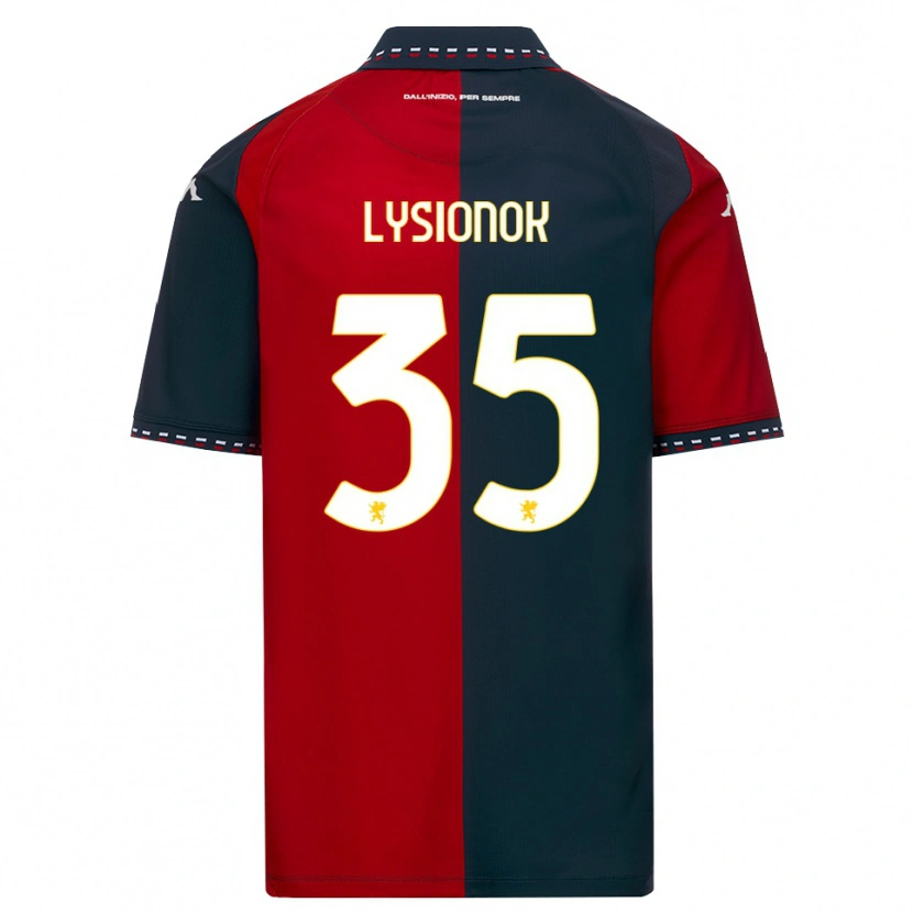 DanxenキッズErnestas Lysionok#35レッド ブラック ホワイトホームシャツ2026/27ジャージーユニフォーム