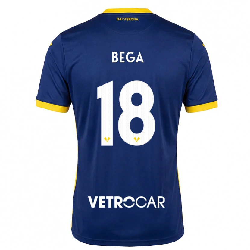 DanxenキッズLeorat Bega#18ロイヤルブルー イエロー ホワイトホームシャツ2026/27ジャージーユニフォーム