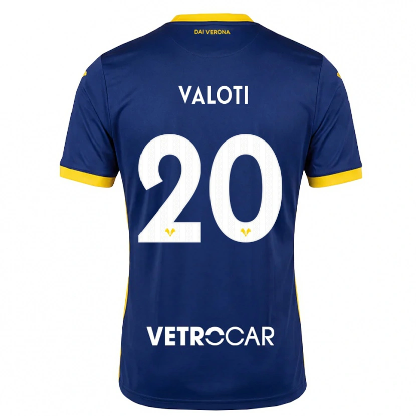 DanxenキッズAlessandro Valoti#20ロイヤルブルー イエロー ホワイトホームシャツ2026/27ジャージーユニフォーム