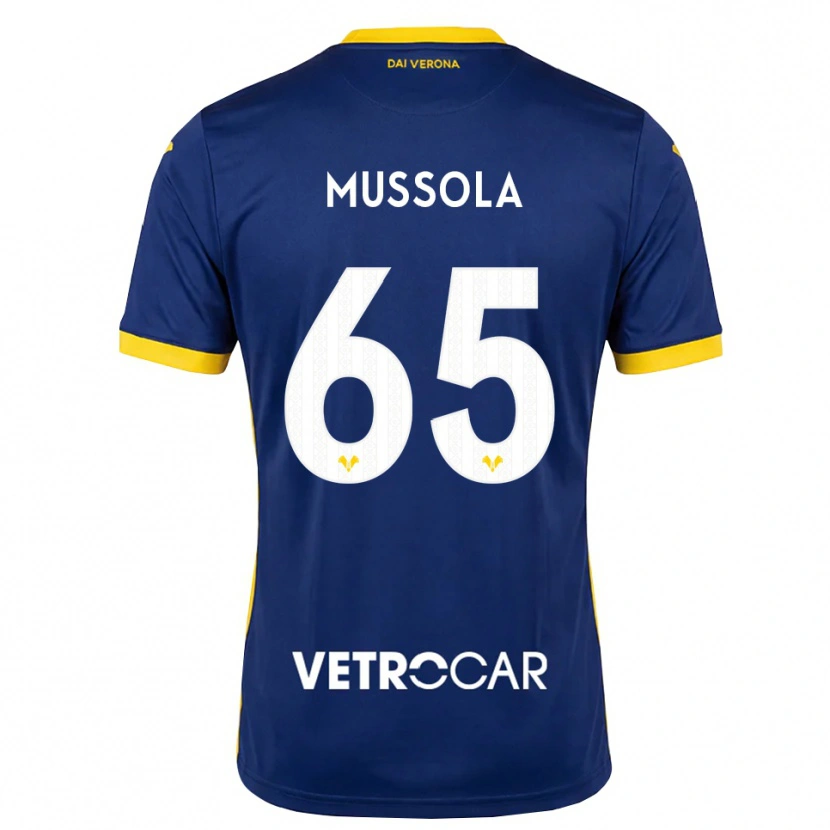 DanxenキッズMatteo Mussola#65ロイヤルブルー イエロー ホワイトホームシャツ2026/27ジャージーユニフォーム