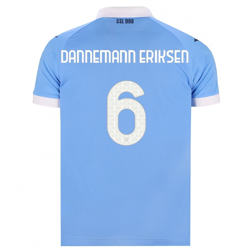Danxenキッズルイーズ・エリクセン#6スカイブルー ブラック ホワイトホームシャツ2026/27ジャージーユニフォーム