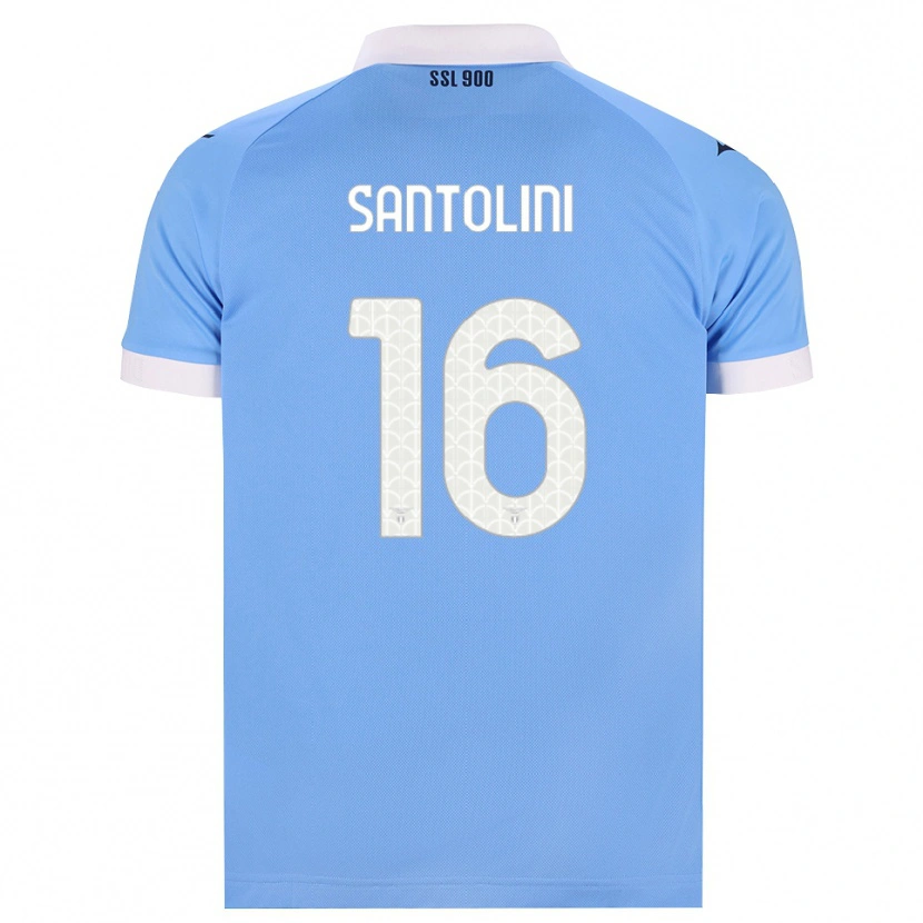 DanxenキッズEmanuele Santolini#16スカイブルー ブラック ホワイトホームシャツ2026/27ジャージーユニフォーム