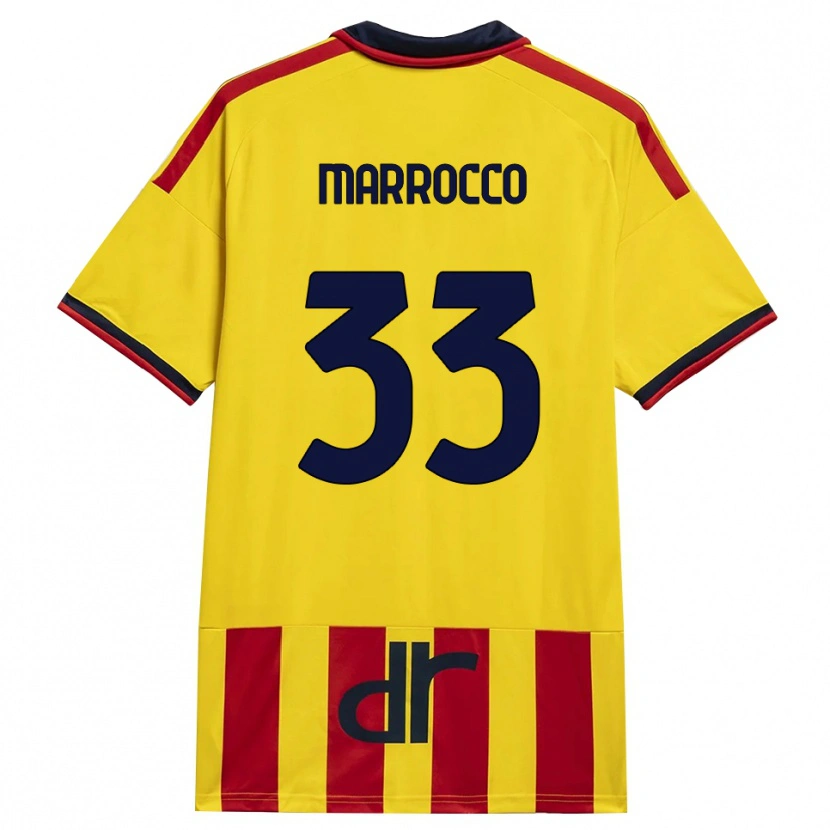 DanxenキッズIacopo Marrocco#33イエロー レッドホームシャツ2026/27ジャージーユニフォーム
