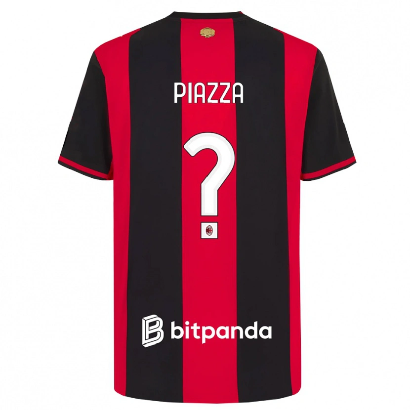 DanxenキッズPietro Piazza#0レッド ブラック ホワイトホームシャツ2026/27ジャージーユニフォーム