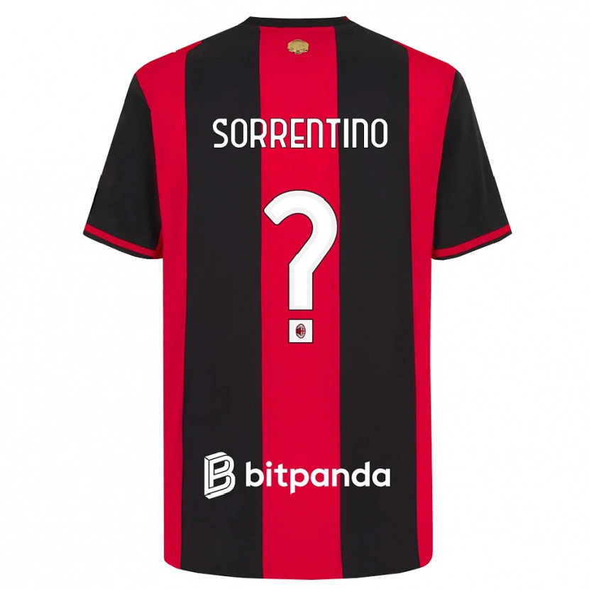 DanxenキッズCristian Sorrentino#0レッド ブラック ホワイトホームシャツ2026/27ジャージーユニフォーム