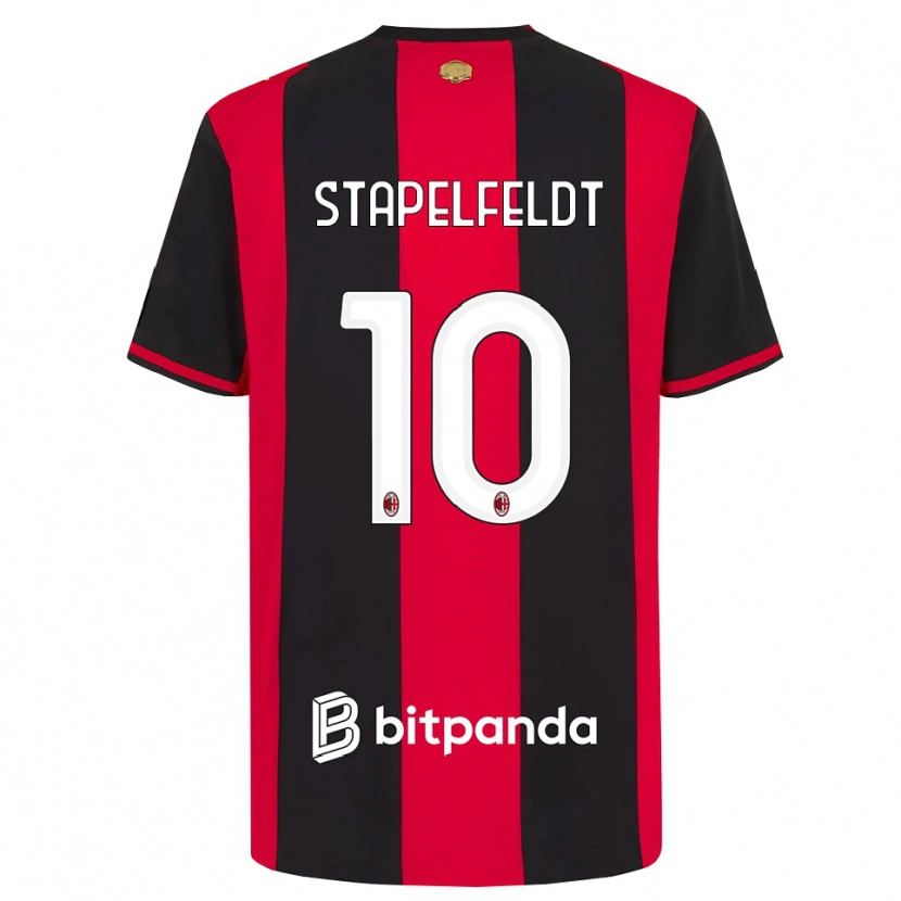 Danxenキッズニーナ・ステイペルフェルト#10レッド ブラック ホワイトホームシャツ2026/27ジャージーユニフォーム