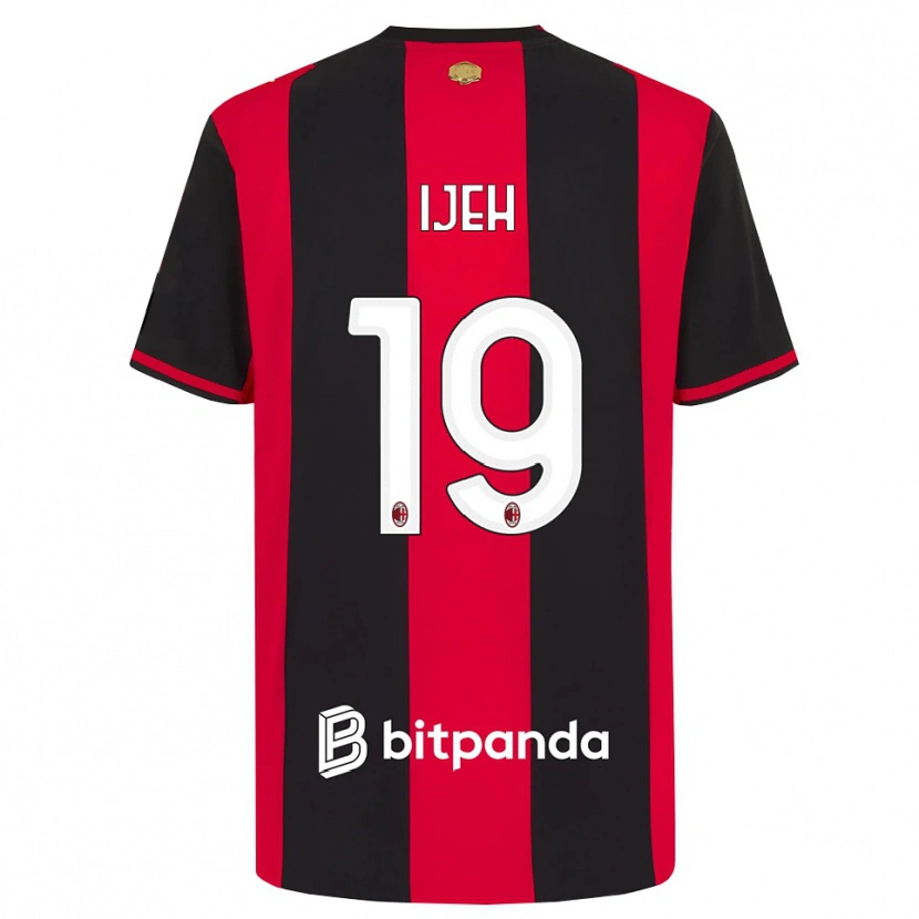 DanxenキッズEvelyn Ijeh#19レッド ブラック ホワイトホームシャツ2026/27ジャージーユニフォーム