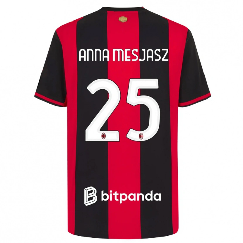 DanxenキッズMałgorzata Anna Mesjasz#25レッド ブラック ホワイトホームシャツ2026/27ジャージーユニフォーム